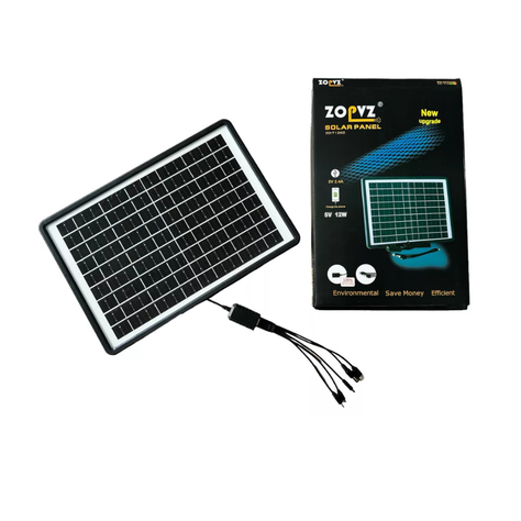 Cargador Panel Solar Multipropósito 16a 5v-8w Negro 5v-1