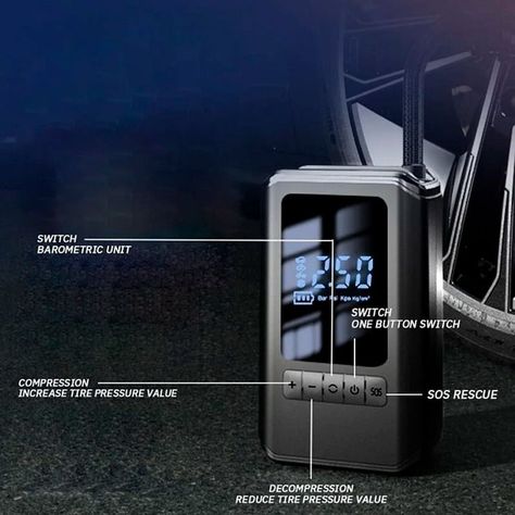 Compresor De Aire Portátil Inalámbrica Para Autos Motos -5