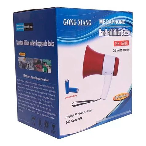 Megáfono Recargable Con Grabación Y Alcance De 500 Metros-2