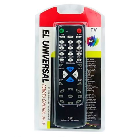 Control Remoto Universal Alternativo TV Modelo 620-0
