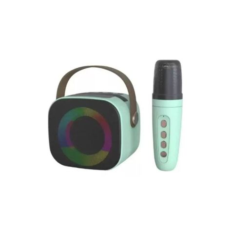 Mini Altavoz Karaoke Bd108 Bluetooth Luces Led Portátil -0