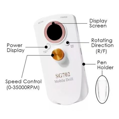 Dremel Torno Portatil Recargable 36w 35000rpm Manicure Pedicure-1