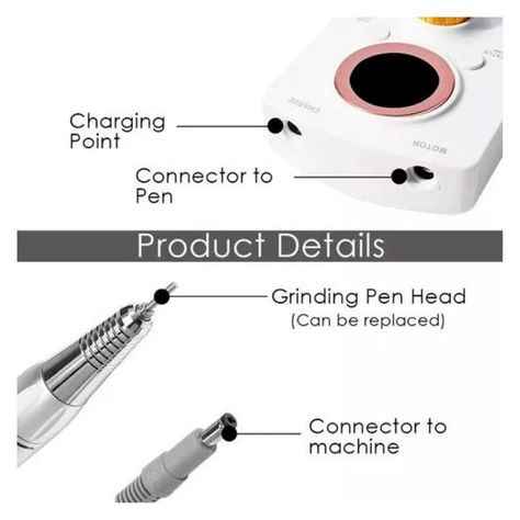 Dremel Torno Portatil Recargable 36w 35000rpm Manicure Pedicure-5