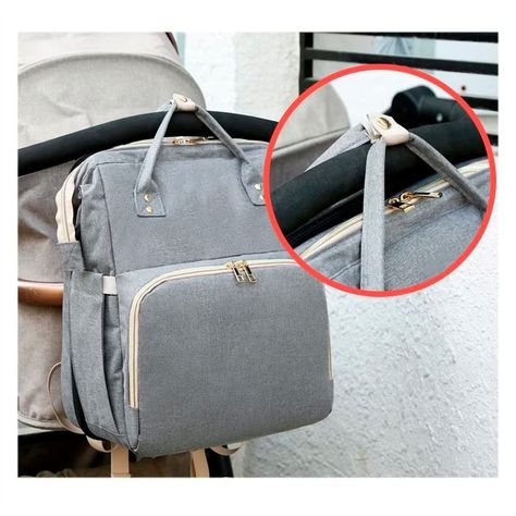 Bolso Plegable Mochila Maternal Multifuncional Portátil-4