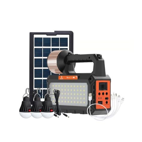 Kit Solar Emergencia Camping Ampolletas+linterna+usb+radio-0