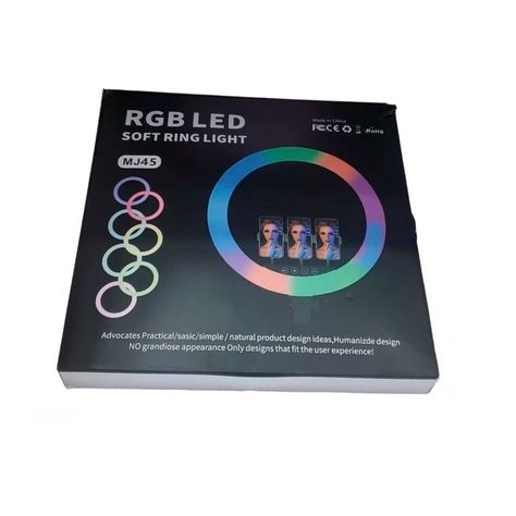 Aro De Luz Led Rgb MJ45 Con Soportes Control Y Trípode-1
