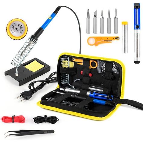 Kit Soldador Con Tubo De Estaño Con Resina Y Ventosa De Soldadura-1