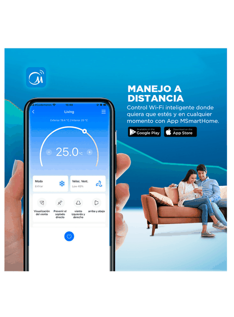 Aire Acondicionado Midea Inverter 9.000BTU - Wifi-5