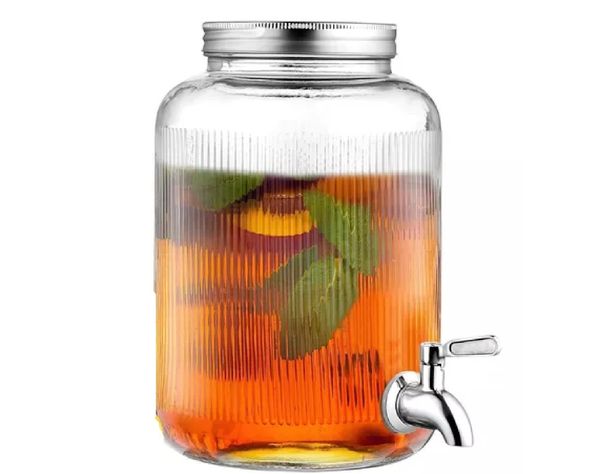 Dispensador De Bebidas Jarras Vidrio Jarro Para Jugo 4l-1