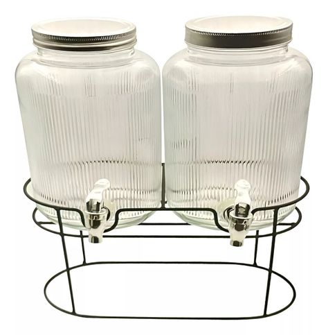 Dispensador Jugos Con Atril Dispensadores Dobles Jarra 3.8l-0