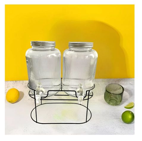 Dispensador Jugos Con Atril Dispensadores Dobles Jarra 3.8l-1