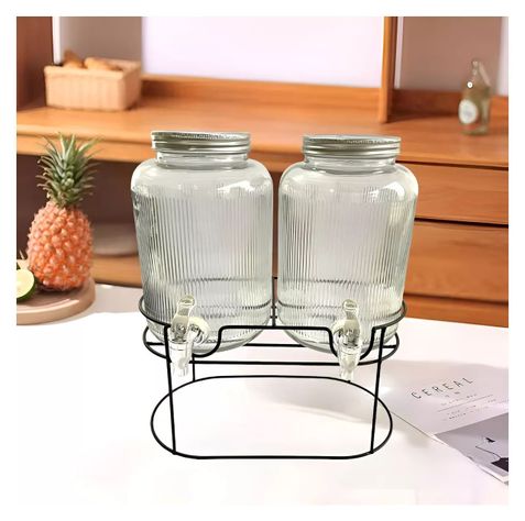 Dispensador Jugos Con Atril Dispensadores Dobles Jarra 3.8l-6