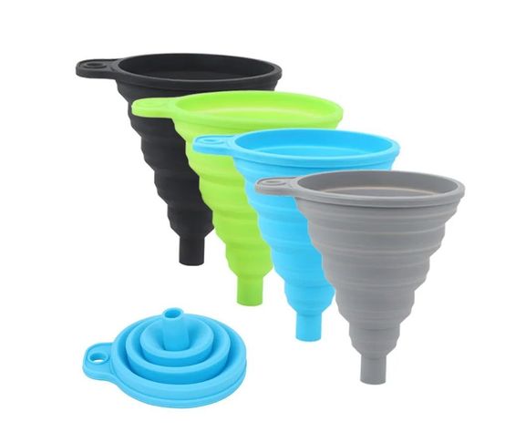 Embudo Plastico Embudo De Silicona Plegable Embudo Multiuso-3