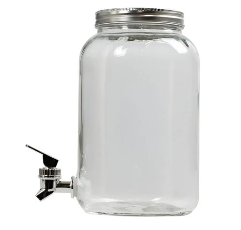 Jarro De Vidrio Dispensador De Bebidas Con Atril Jarros 4l-3