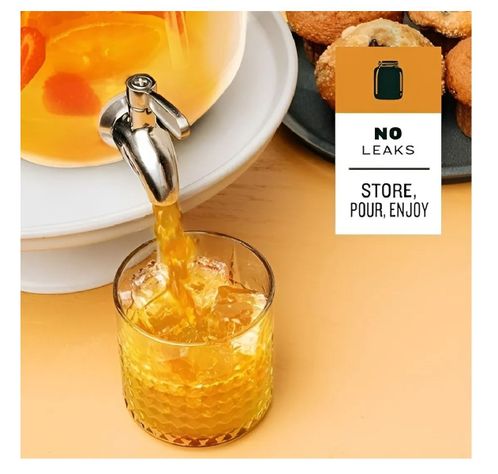 Jarro De Vidrio Dispensador De Bebidas Con Atril Jarros 4l-6
