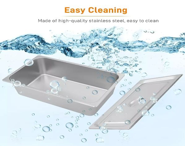 Chafer Bufetera Baño Maria Electrico Chafing Buffet Vapor 6l-5