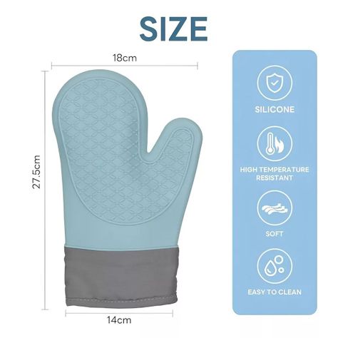 Guante Silicona Para Horno Toma Olla Guantes Cocina -3