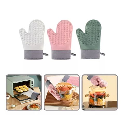 Guante Silicona Para Horno Toma Olla Guantes Cocina -5