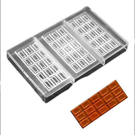 Molde Chocolate Moldes Policarbonato Barra De Chocolate 14cm-4