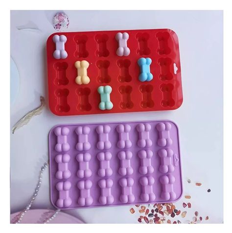 Pack X2 Molde De Silicona Moldes Silicona Moldes Huesito 18c-2