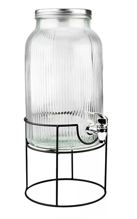 Jarros De Vidrio Dispensador De Bebidas Con Atril Jarro 5.5l-3