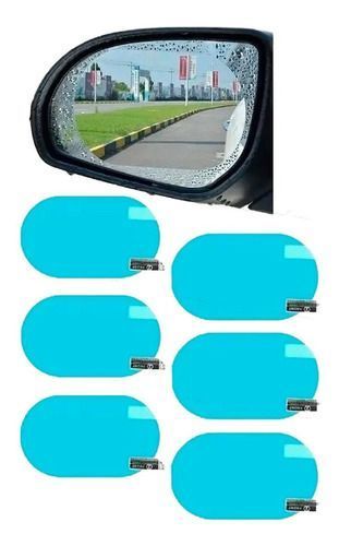 6 Lamina Antiempañante Anti Agua Laminas Espejo Retrovisor -2