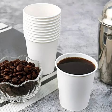 100 Vasos Para Cafe Vasos Polipapel C/tapa+manga 10oz/ 296ml-6