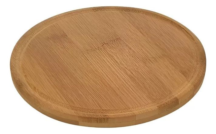 Base Para Torta Tabla De Cortar Quesos Soporte De Bambu 25cm-4