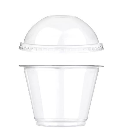 Pack X200 Vasos Plasticos Desechables Vaso Domo Sin Hoyo 9oz-0