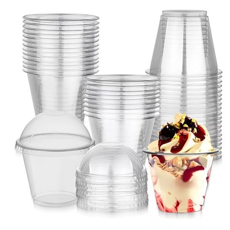 Pack X200 Vasos Plasticos Desechables Vaso Domo Sin Hoyo 9oz-1