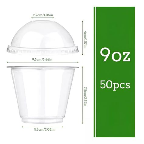 Pack X200 Vasos Plasticos Desechables Vaso Domo Sin Hoyo 9oz-2