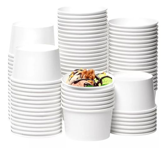 100 Vasos Polipapel Pote Helado Vaso Helado Desechables 16oz-0