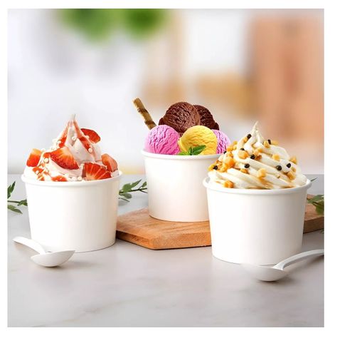 100 Vasos Polipapel Pote Helado Vaso Helado Desechables 16oz-2