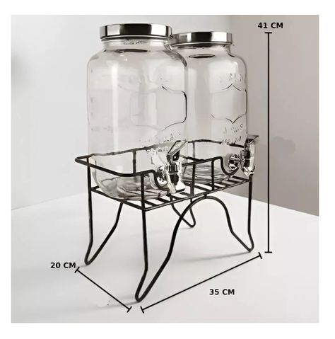 Dispensador De Bebidas Dispensadores Jugo Atril Doble 3.5l-3