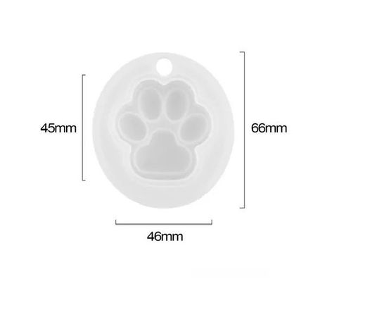 2 Molde De Silicona Resina Molde Silicona Resina Pata Perro 1286-2