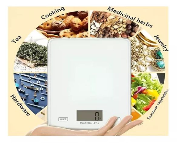 Gramera Digital Pesa Gramera Cocina Pesa Alimentos 5kg/0.01g Bascula Comercial Balanzas Digitales Gr-4