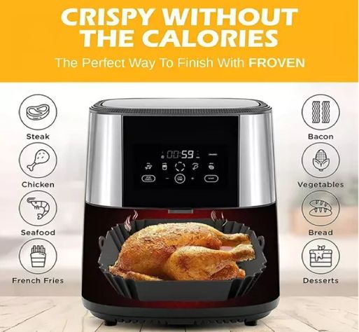 X2 Forro De Freidor Forro De Silicona Air Fryer Cuadrado-4