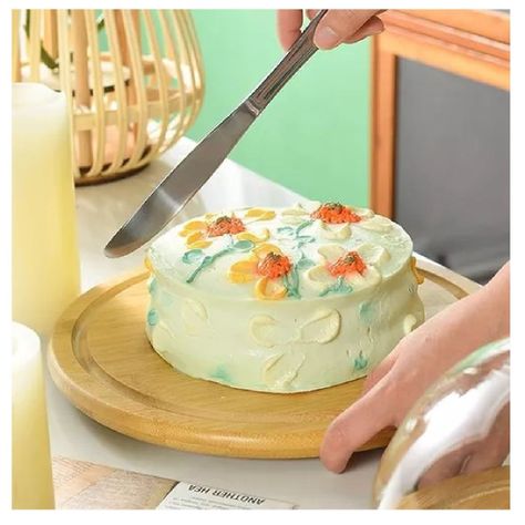 Base Para Torta Exhibición 33cm Porta Torta Cupula Vidrio-1