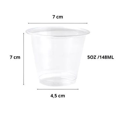 50 Vaso Plastico Vasos Desechables Vaso Pequeño 5oz 148ml-1
