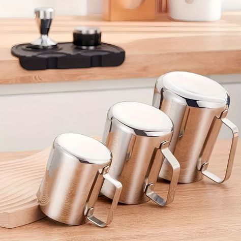 X2 Espumador De Leche Jarra Leche Acero Lechero Barista 1,3l-4
