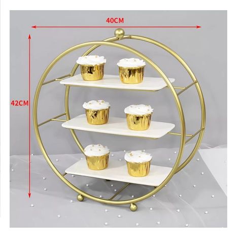 Set 3 Porta Cupcakes Bases Para Tortas Alzadores Candy Bar-3