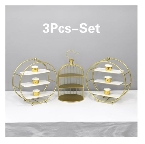 Set 3 Porta Cupcakes Bases Para Tortas Alzadores Candy Bar-4