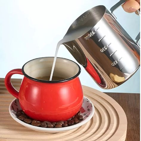 4 Jarra Leche Acero Espumador De Leche Lechero Barista 550ml-1