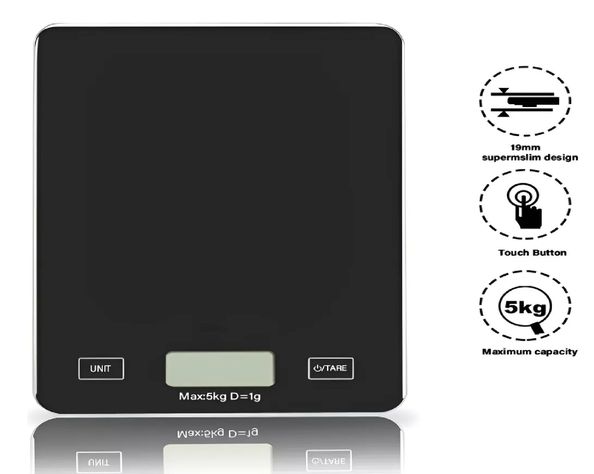Gramera Digital Pesa Gramera Cocina Pesa Alimentos 5kg/0.01g-1