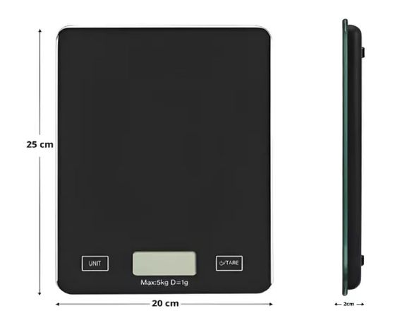 Gramera Digital Pesa Gramera Cocina Pesa Alimentos 5kg/0.01g-2