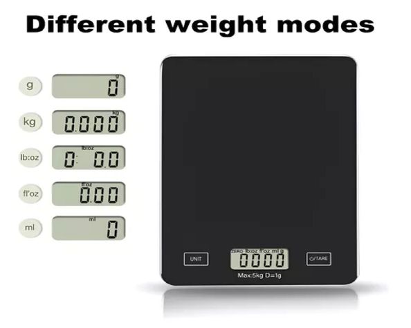 Gramera Digital Pesa Gramera Cocina Pesa Alimentos 5kg/0.01g-5
