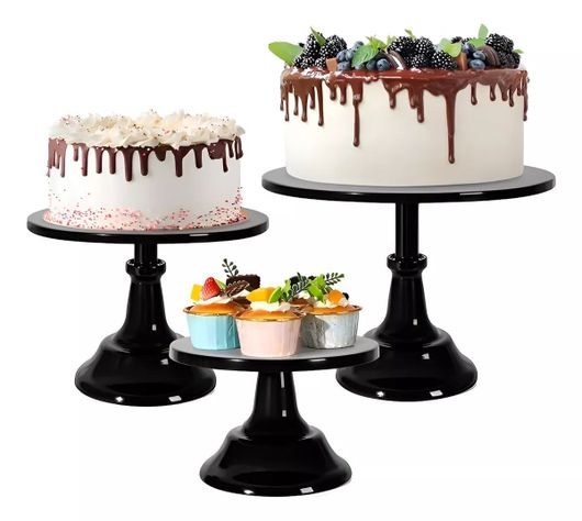 Set 3 Base Para Tortas Porta Tortas Porta Cupcake Exhibicion-0