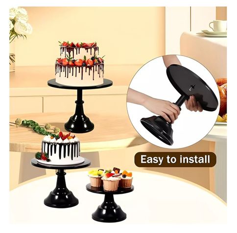 Set 3 Base Para Tortas Porta Tortas Porta Cupcake Exhibicion-2