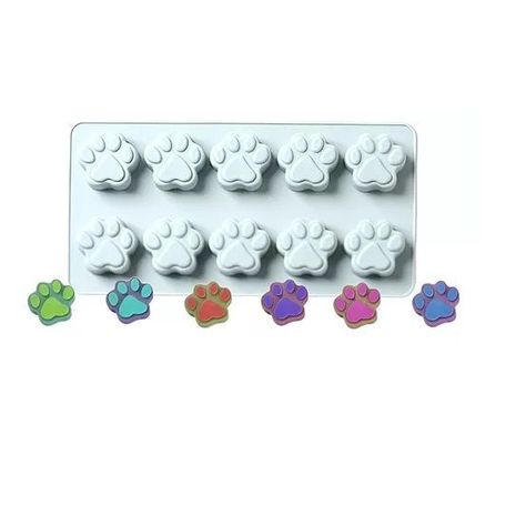 Set 20 Moldes De Chocolate Molde Silicona Patitas Pata Perro-0