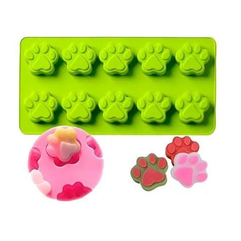 Set 20 Moldes De Chocolate Molde Silicona Patitas Pata Perro-5